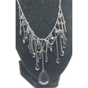 Premier Designs Black Beaded Statement Necklace – 16" + 3" Extender